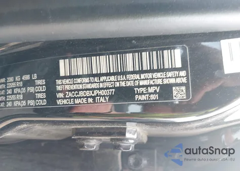 2018 Jeep Renegade Limited 4X4 from USA, damaged, VIN ZACCJBDBXJPH00377